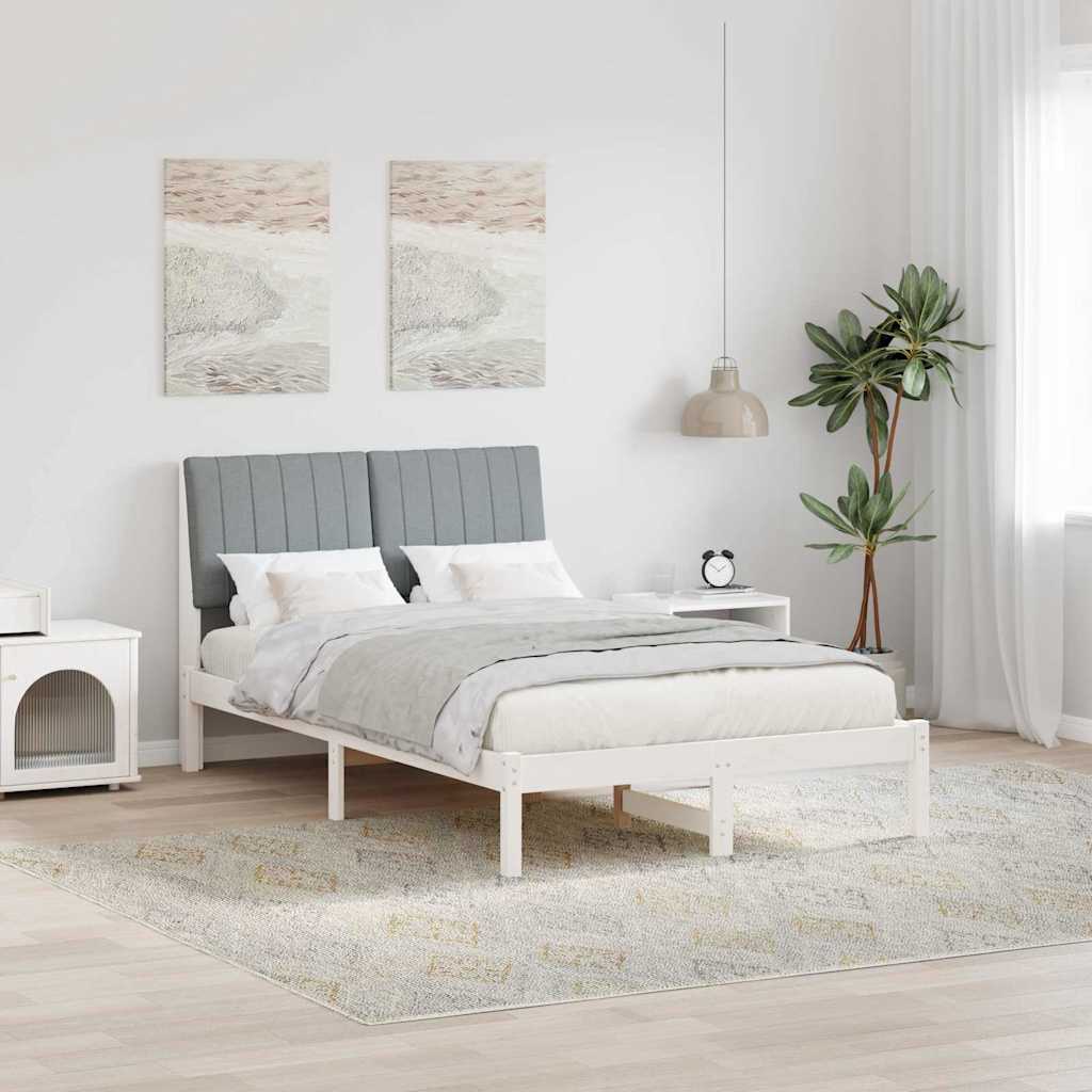 vidaXL Bedframe met hoofdeinde Bruin 75 x 190 cm Stof
