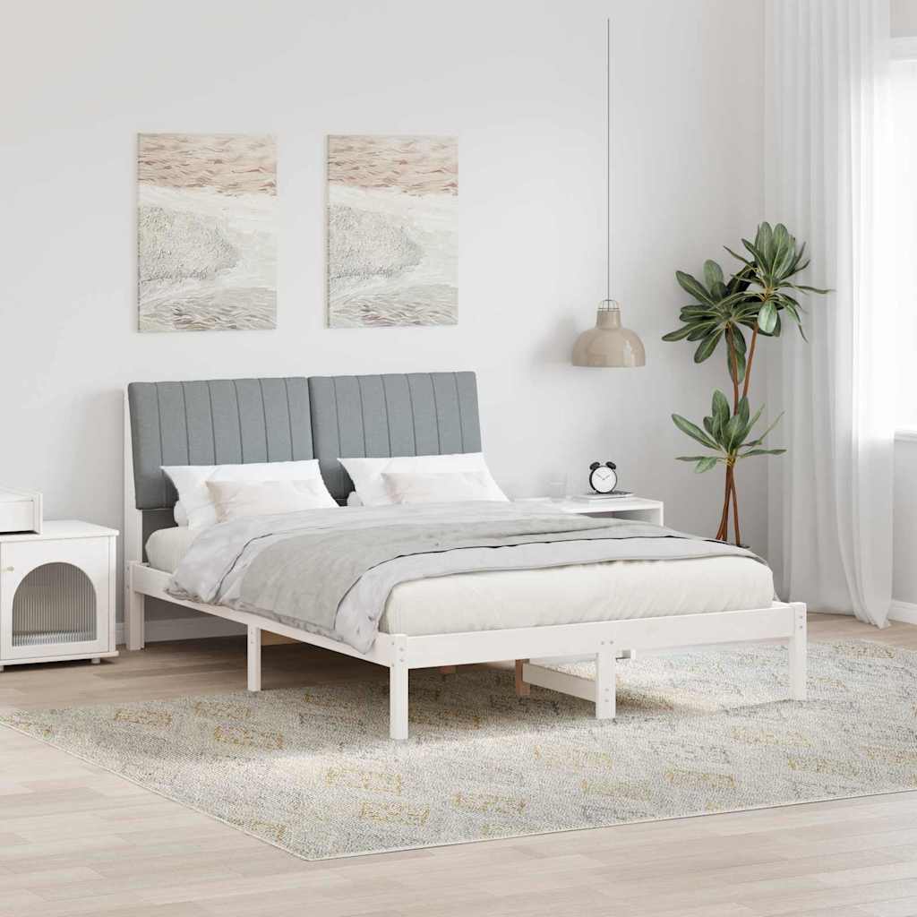 vidaXL Bedframe met hoofdeinde Bruin 75 x 190 cm Stof