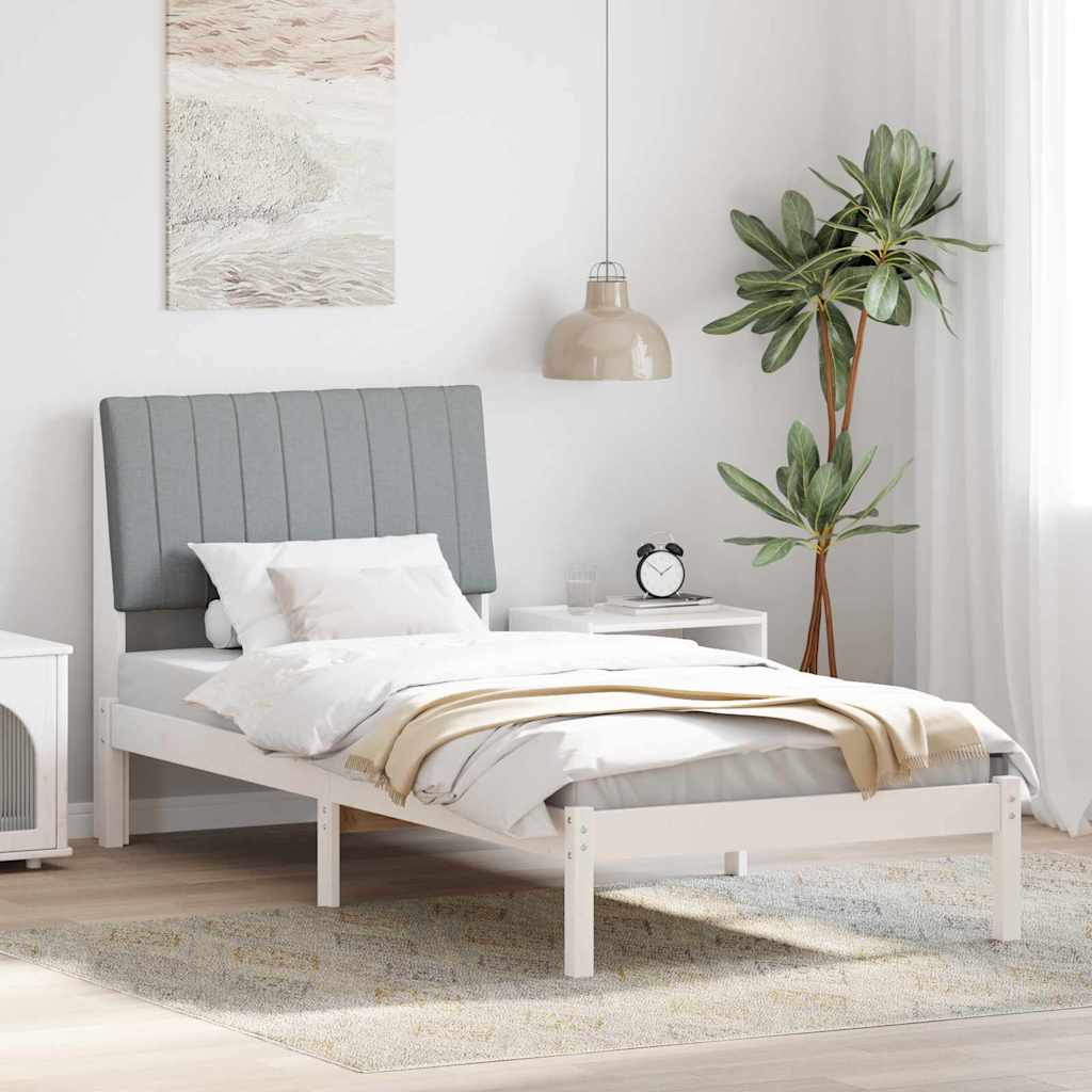 vidaXL Bedframe met hoofdeinde Bruin 75 x 190 cm Stof