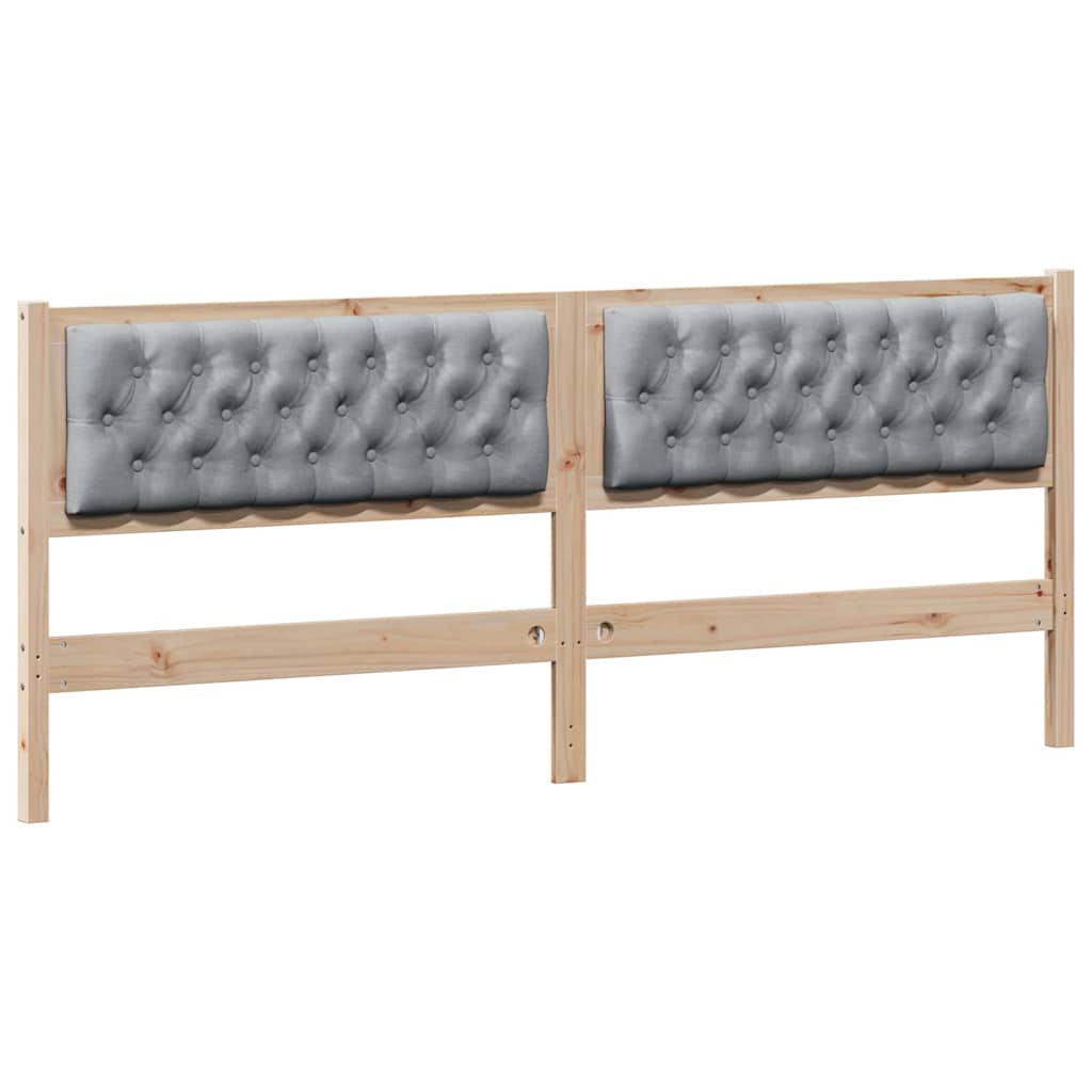 vidaXL Hoofdbord Anders Bruin en lichtgrijs 200 cm Massief grenenhout