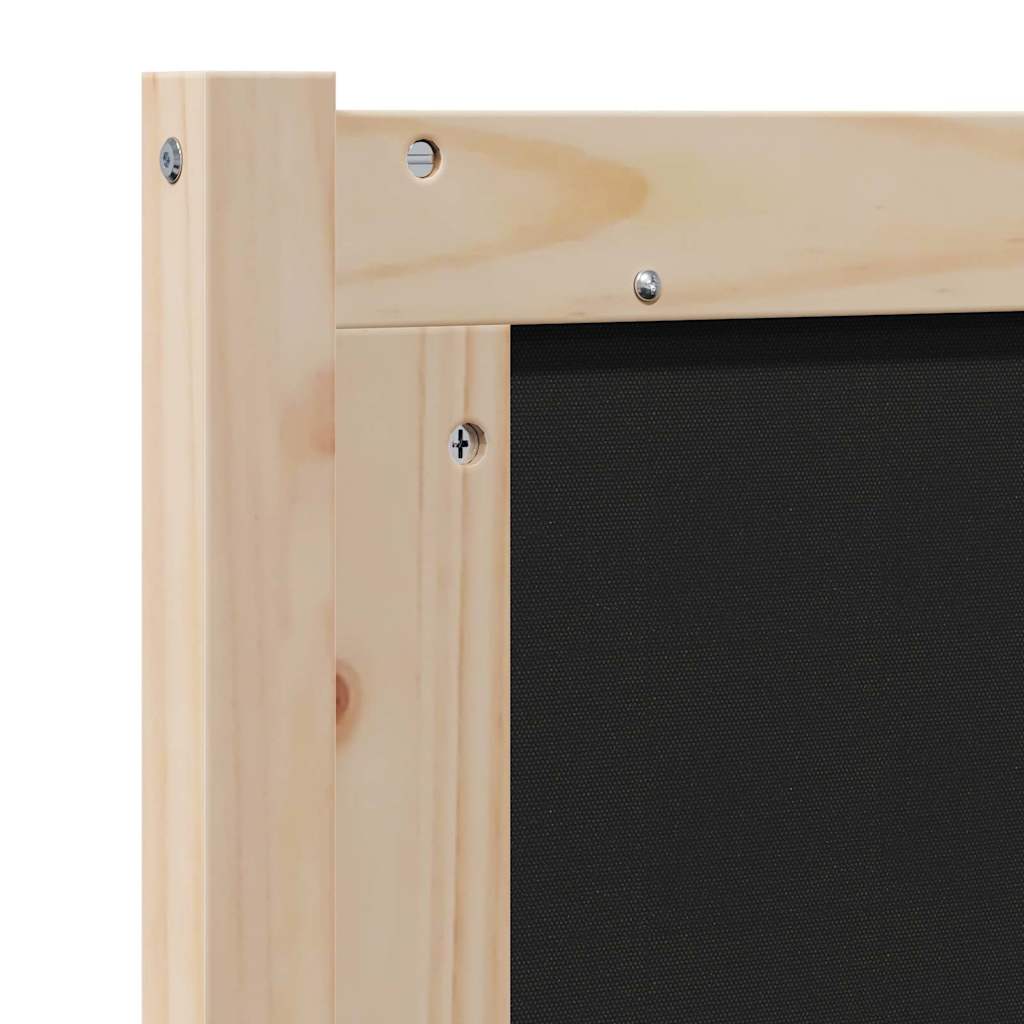 vidaXL Gestoffeerd hoofdbord Bruin 200 cm Massief pijnhout en stof