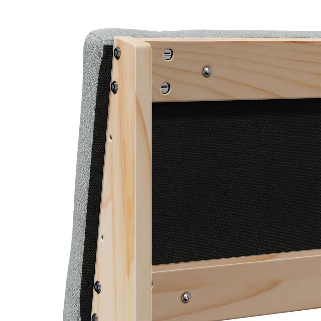 vidaXL Gestoffeerd hoofdbord Lichtgrijs 200 cm Massief grenenhout
