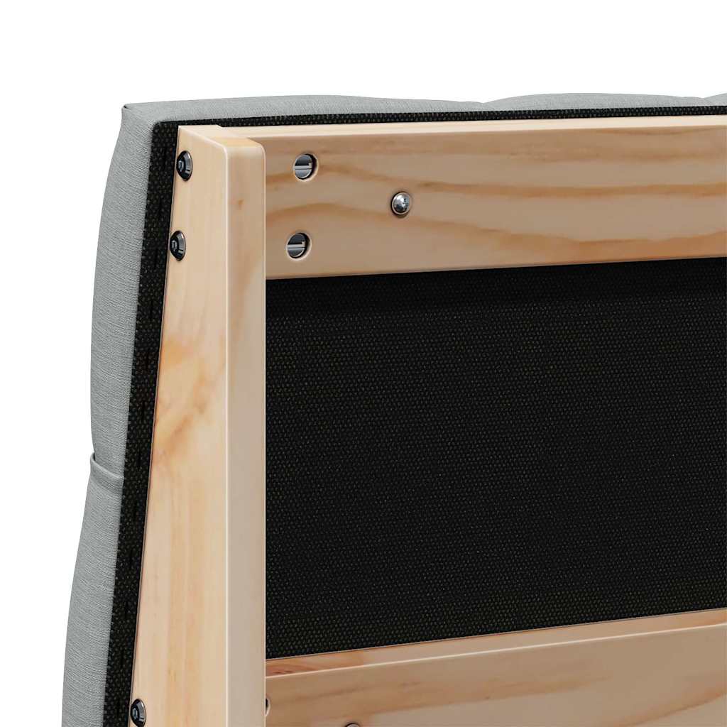 vidaXL Gestoffeerd hoofdbord Lichtgrijs 200 cm Massief grenenhout