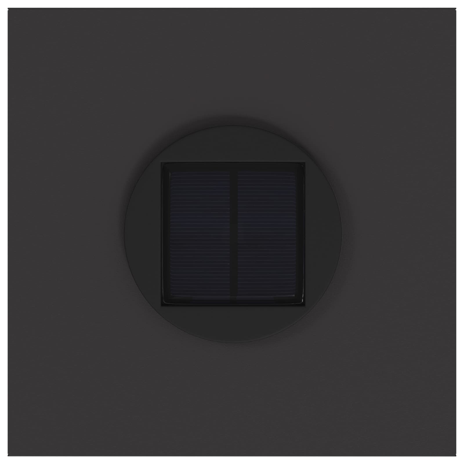 vidaXL Zonne LED Padverlichting 2 pcs Zwart Koudgewalst staal
