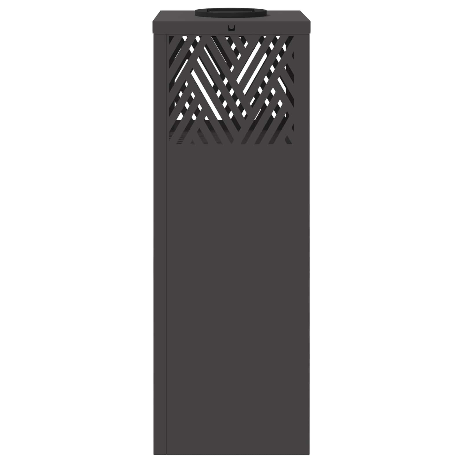 vidaXL Solar LED Pad Licht Visgraat 2 pcs Zwart Koudgewalst staal