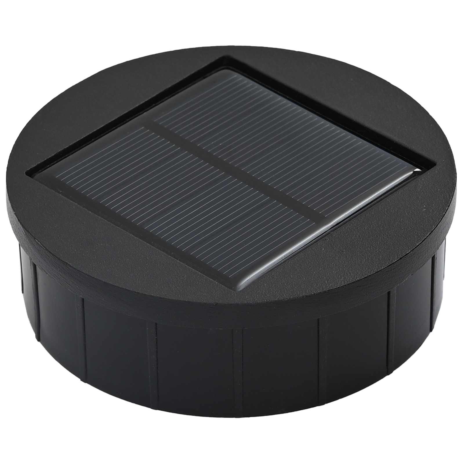 vidaXL Solar LED Pad Licht 2 pcs Zwart Koudgewalst staal