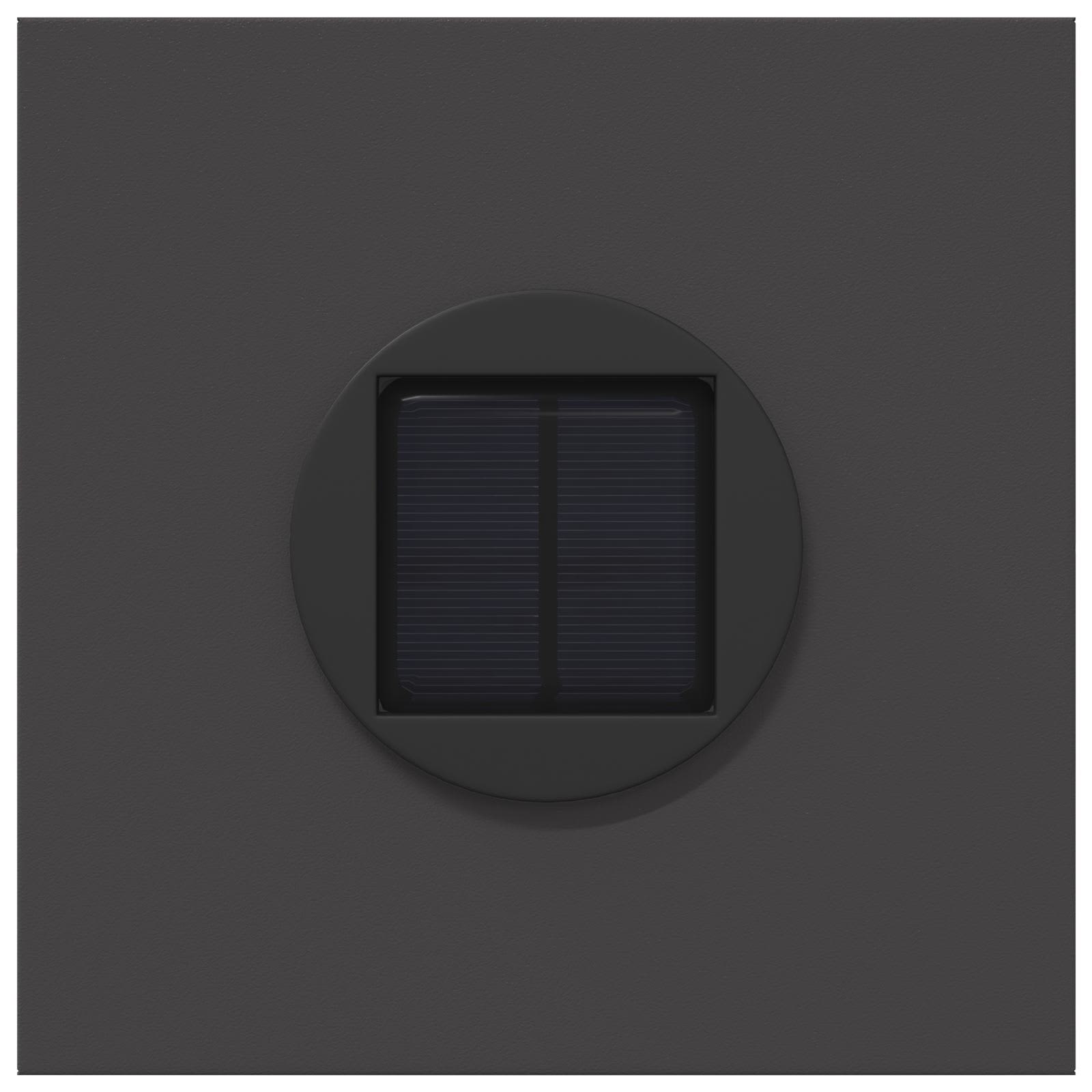 vidaXL Solar LED Pad Licht 2 pcs Zwart Koudgewalst staal