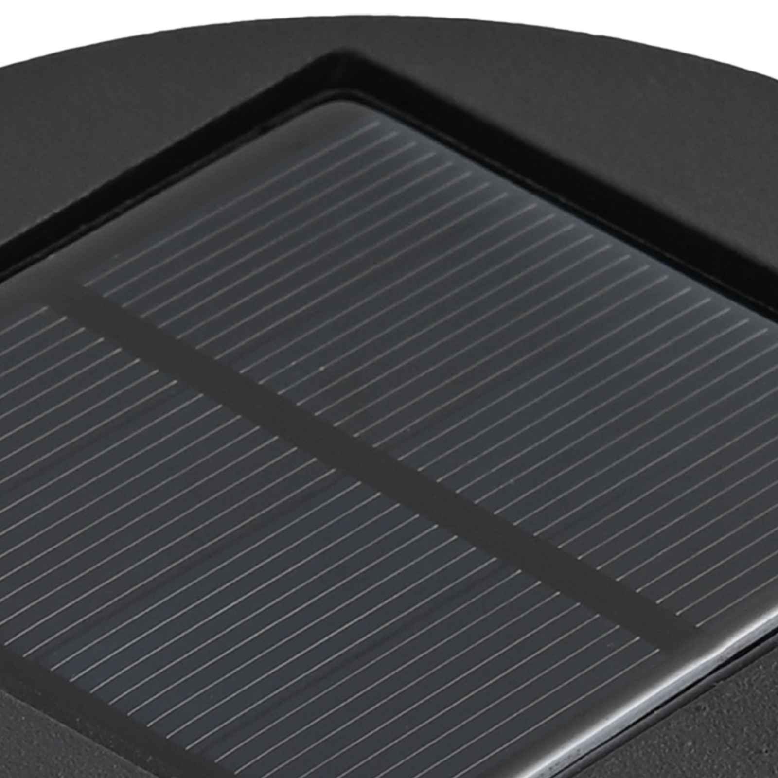 vidaXL Solar LED Pad Licht 2 pcs Zwart Koudgewalst staal