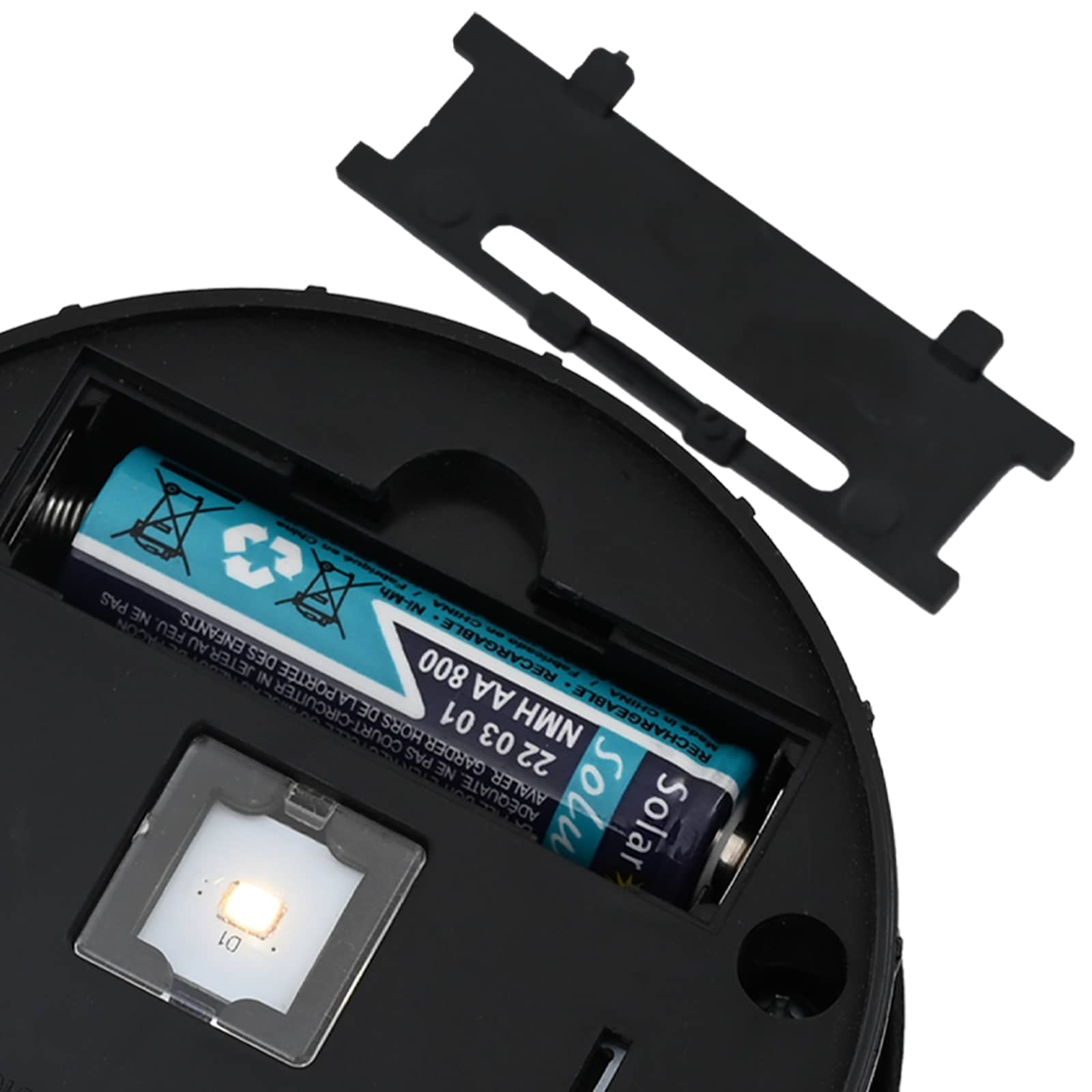 vidaXL Solar LED Pad Licht 2 pcs Zwart Koudgewalst staal