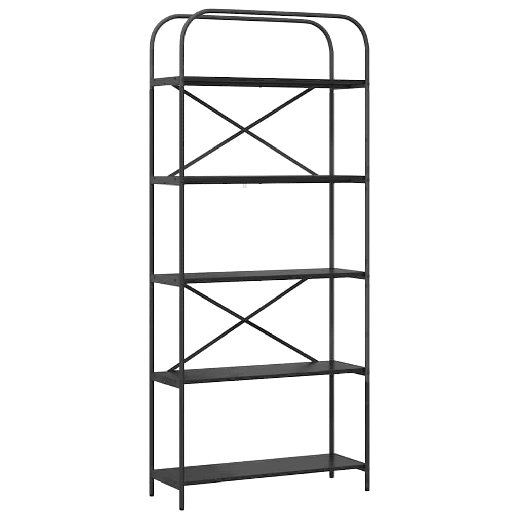 vidaXL Boekenkast Gerookt eiken 80 x 30 x 183 cm Bewerkt hout