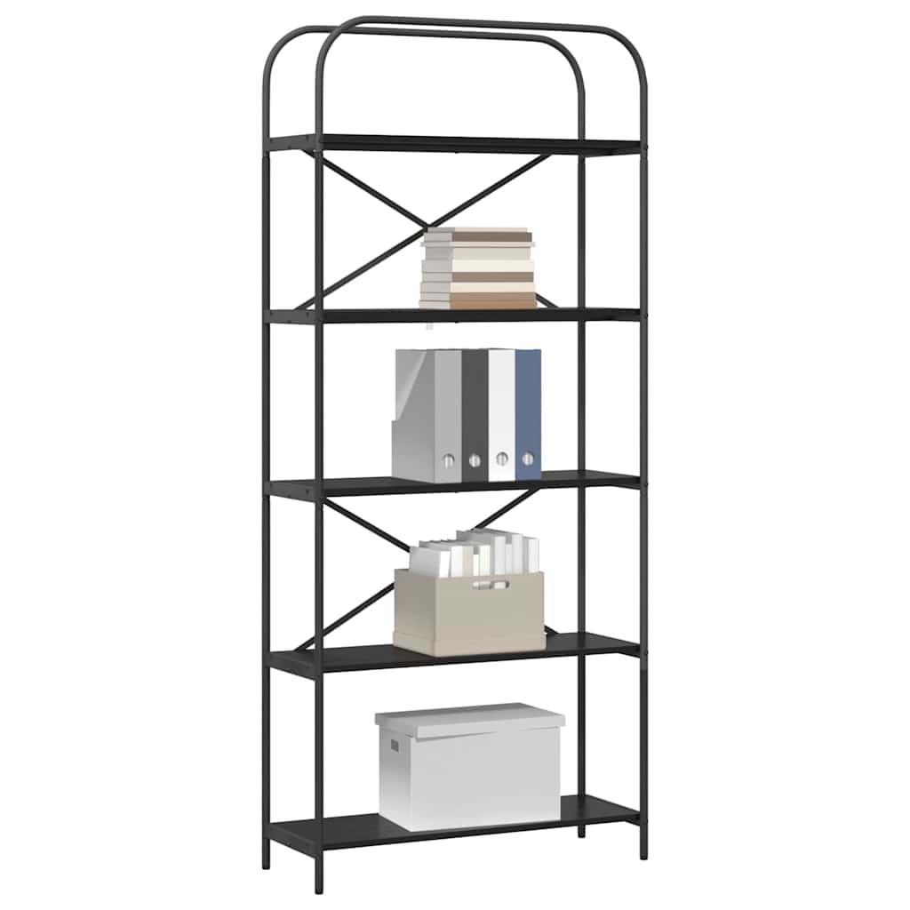 vidaXL Boekenkast Gerookt eiken 80 x 30 x 183 cm Bewerkt hout