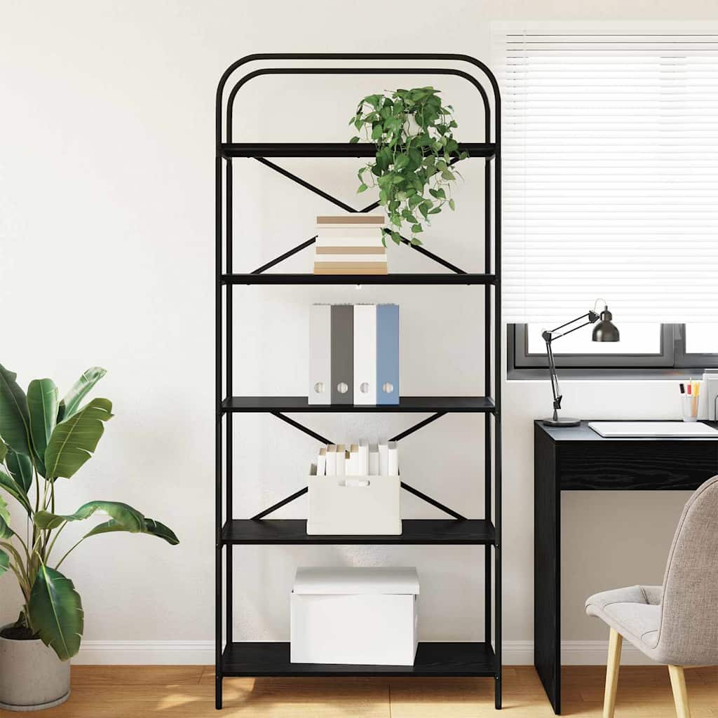 vidaXL Boekenkast Gerookt eiken 80 x 30 x 183 cm Bewerkt hout