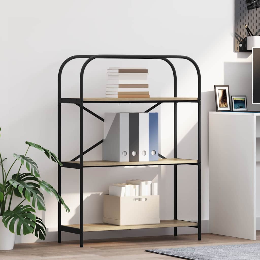 vidaXL Boekenkast Gerookt eiken 80 x 30 x 183 cm Bewerkt hout