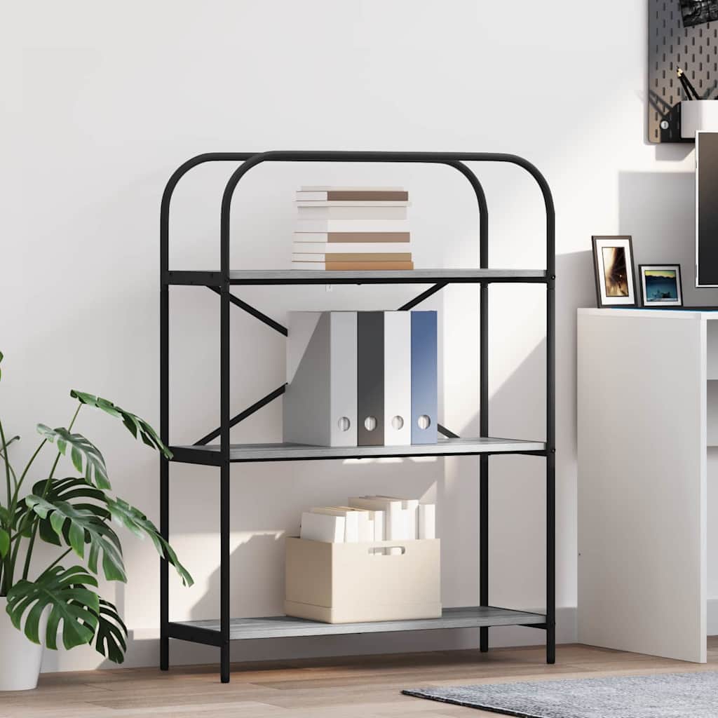vidaXL Boekenkast Gerookt eiken 80 x 30 x 183 cm Bewerkt hout