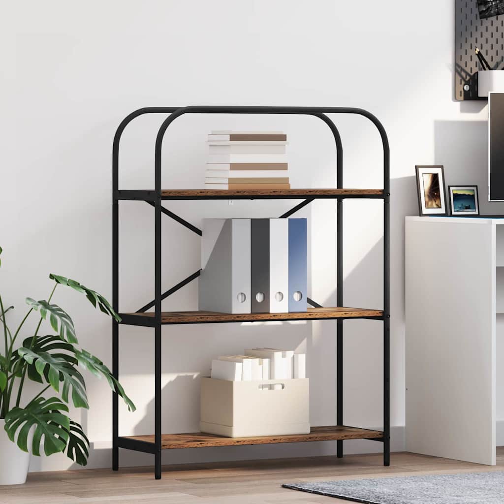 vidaXL Boekenkast Gerookt eiken 80 x 30 x 183 cm Bewerkt hout