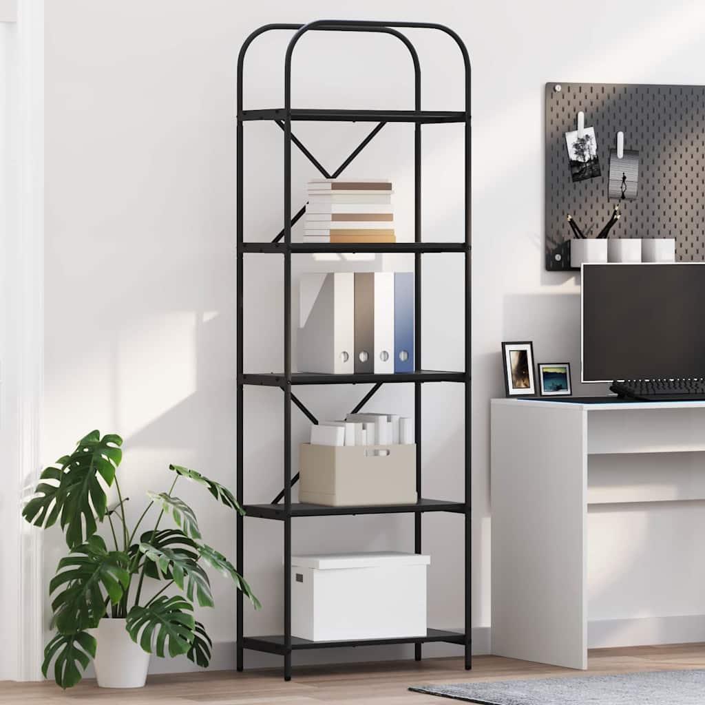 vidaXL Boekenkast Gerookt eiken 80 x 30 x 183 cm Bewerkt hout