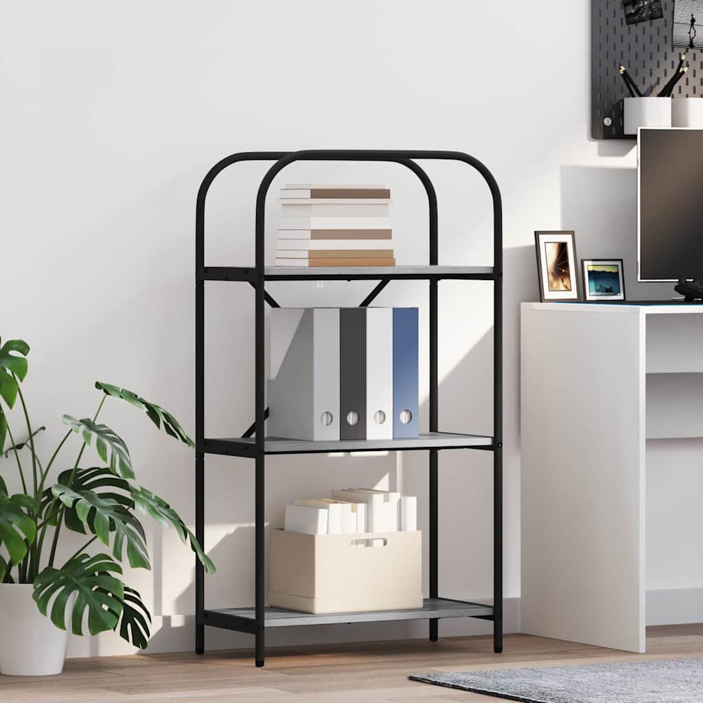 vidaXL Boekenkast Gerookt eiken 80 x 30 x 183 cm Bewerkt hout