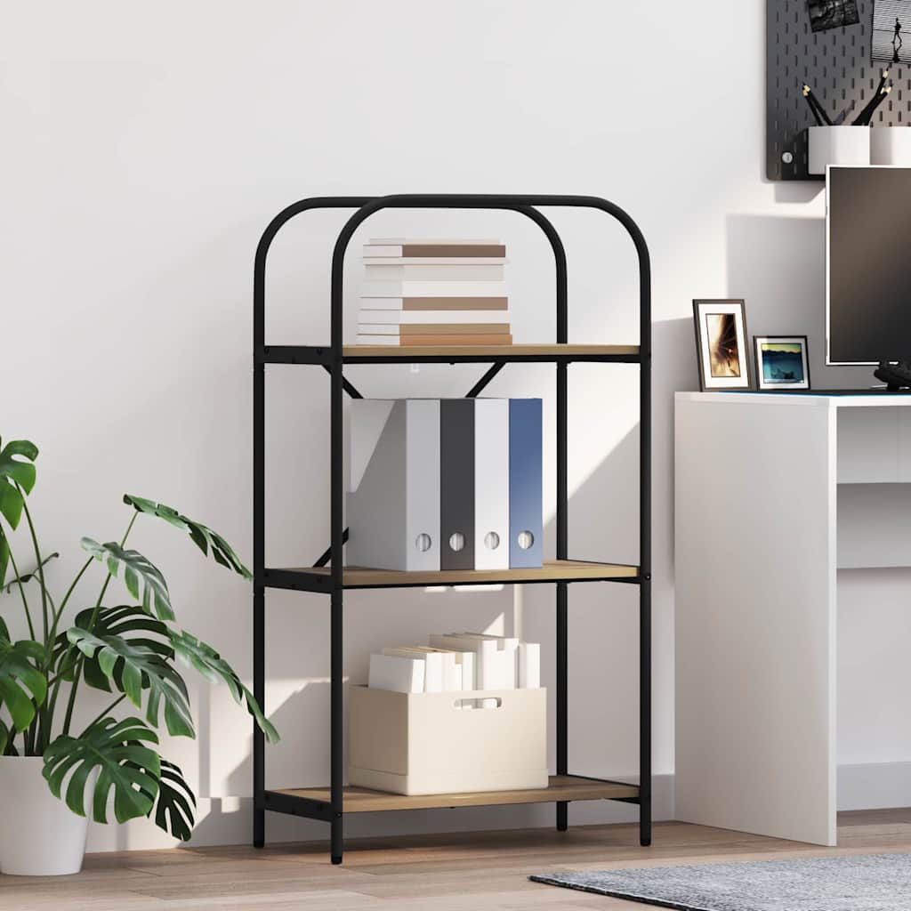 vidaXL Boekenkast Gerookt eiken 80 x 30 x 183 cm Bewerkt hout