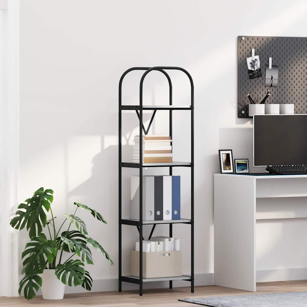 vidaXL Boekenkast Gerookt eiken 80 x 30 x 183 cm Bewerkt hout