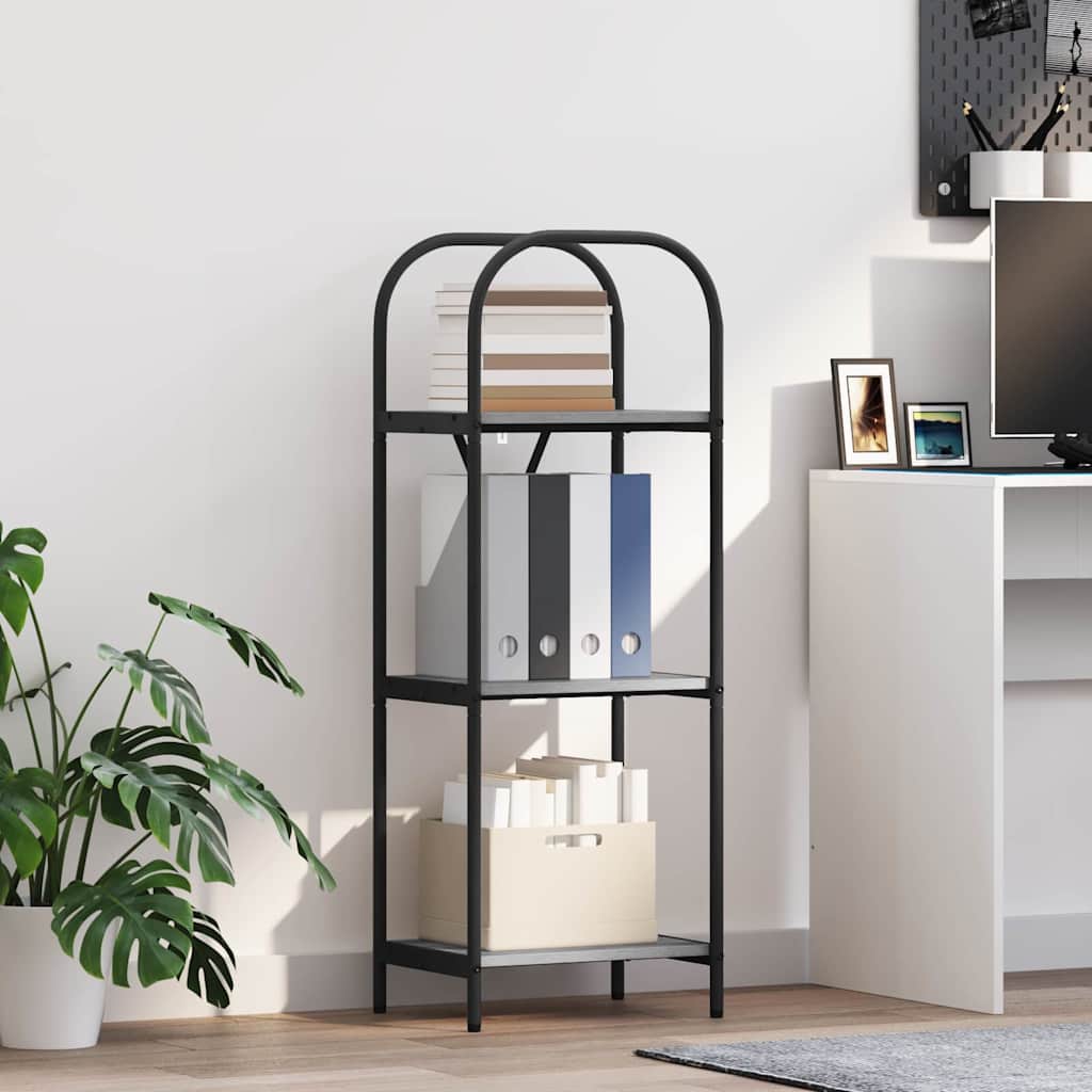 vidaXL Boekenkast Gerookt eiken 80 x 30 x 183 cm Bewerkt hout