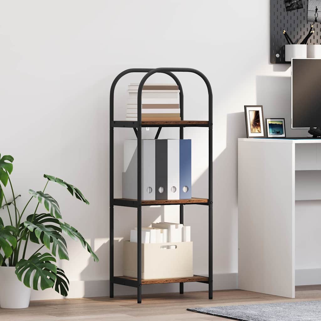 vidaXL Boekenkast Gerookt eiken 80 x 30 x 183 cm Bewerkt hout