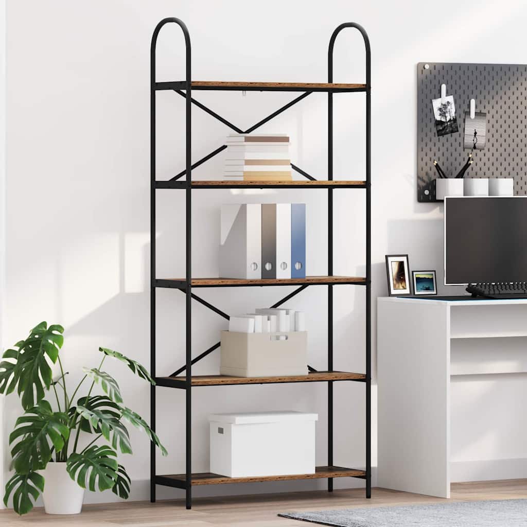 vidaXL Boekenkast Sonoma eiken 40 x 30 x 146 cm Bewerkt hout