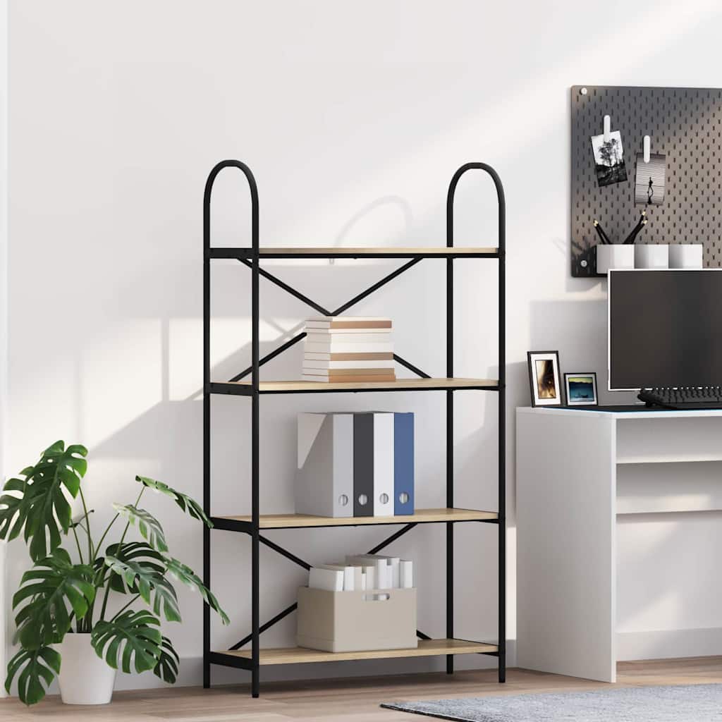 vidaXL Boekenkast Sonoma eiken 40 x 30 x 146 cm Bewerkt hout