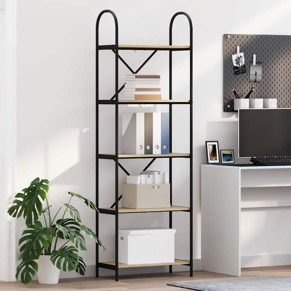 vidaXL Boekenkast Sonoma eiken 40 x 30 x 146 cm Bewerkt hout