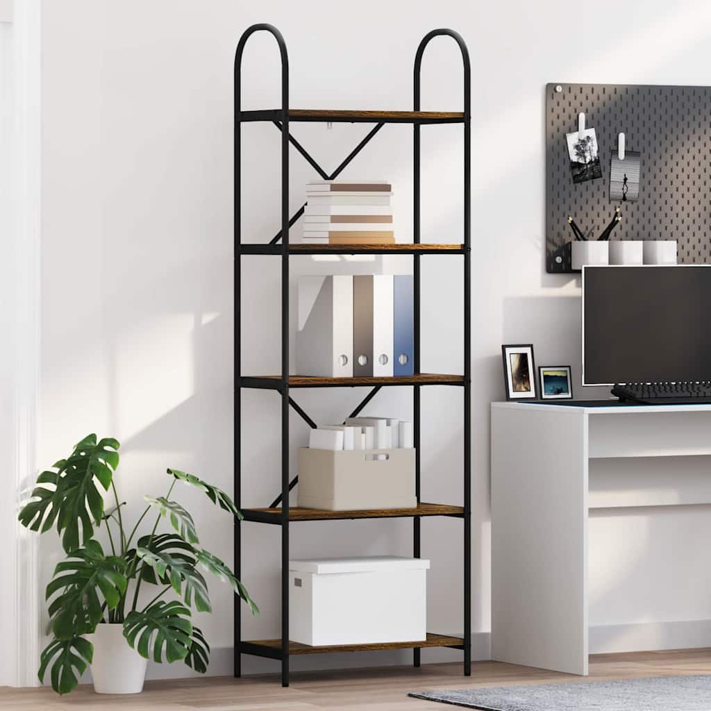 vidaXL Boekenkast Sonoma eiken 40 x 30 x 146 cm Bewerkt hout