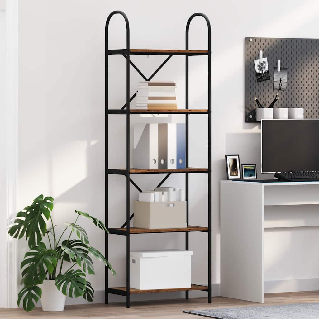 vidaXL Boekenkast Sonoma eiken 40 x 30 x 146 cm Bewerkt hout