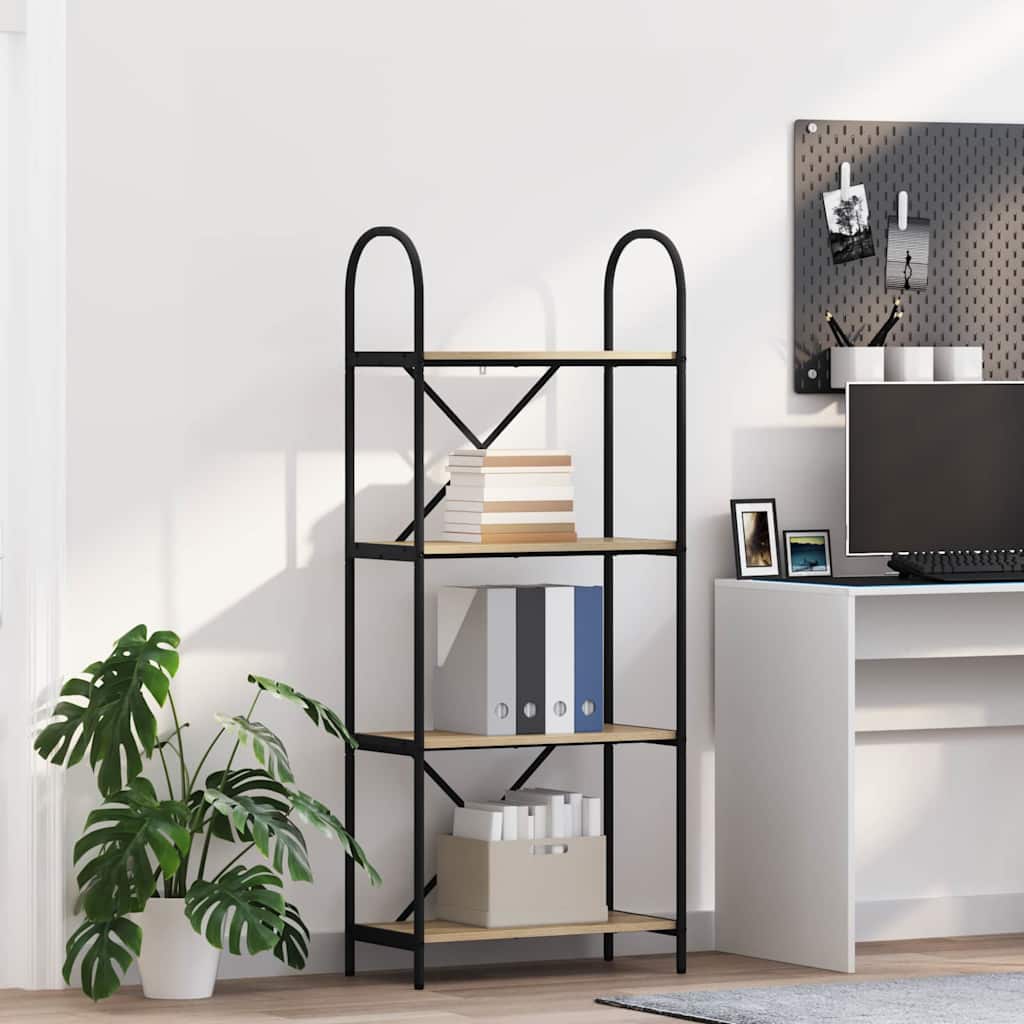 vidaXL Boekenkast Sonoma eiken 40 x 30 x 146 cm Bewerkt hout