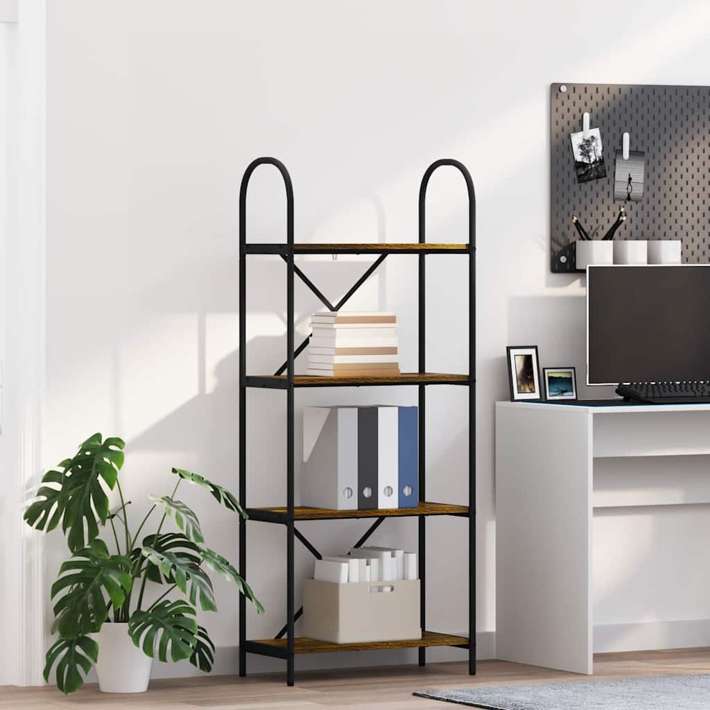 vidaXL Boekenkast Sonoma eiken 40 x 30 x 146 cm Bewerkt hout