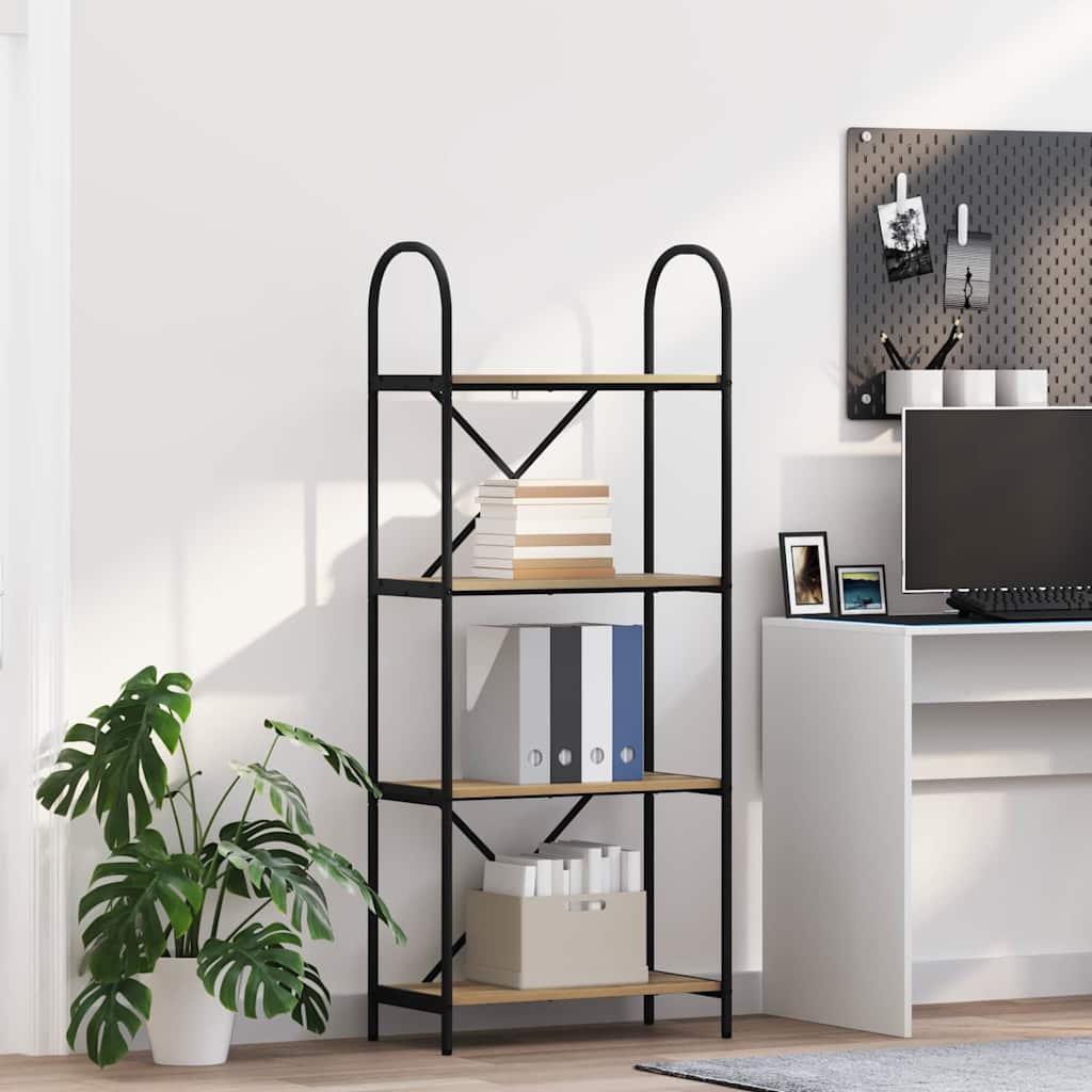 vidaXL Boekenkast Sonoma eiken 40 x 30 x 146 cm Bewerkt hout
