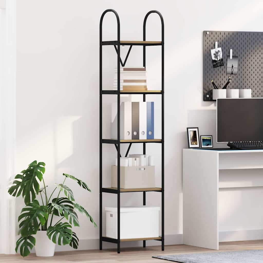 vidaXL Boekenkast Sonoma eiken 40 x 30 x 146 cm Bewerkt hout