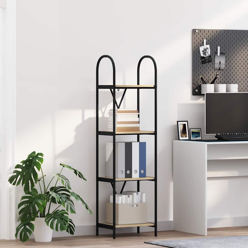 vidaXL Boekenkast Sonoma eiken 40 x 30 x 146 cm Bewerkt hout