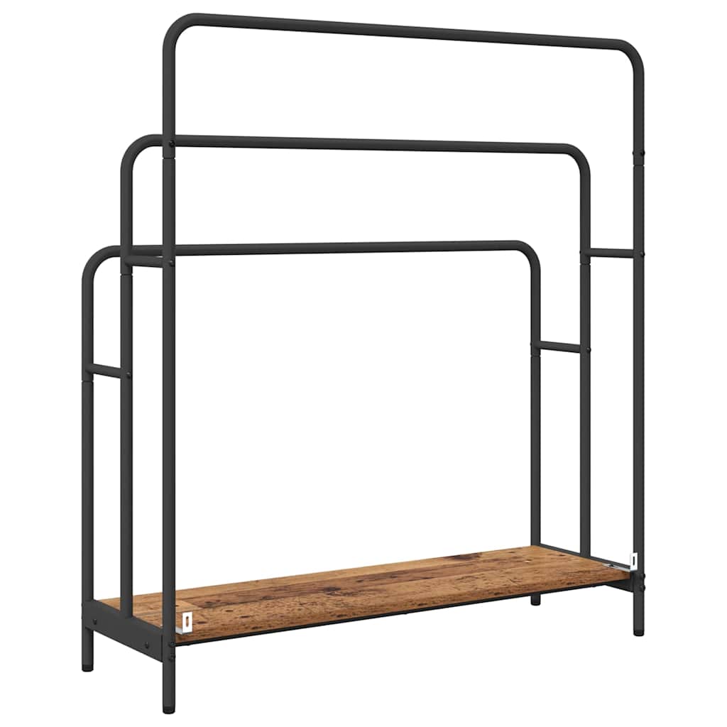 vidaXL Kledingrek Gerookt eiken 90 x 30 x 100,5 cm Bewerkt hout
