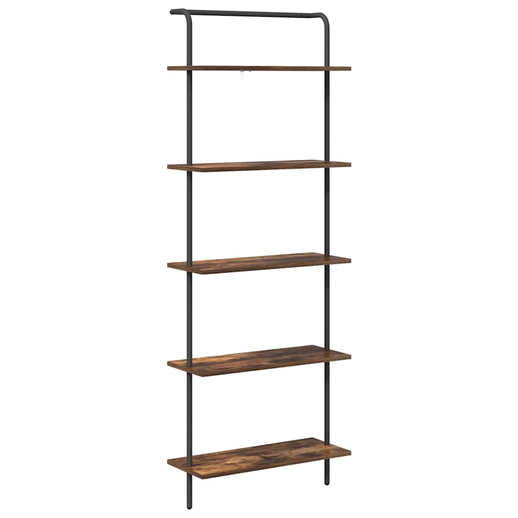 vidaXL Boekenkast Zwart eiken 60 x 24 x 168 cm Bewerkt hout