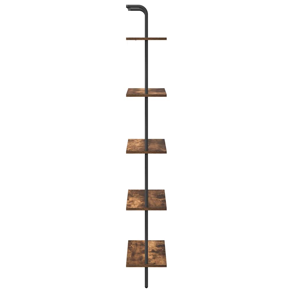 vidaXL Boekenkast Zwart eiken 60 x 24 x 168 cm Bewerkt hout