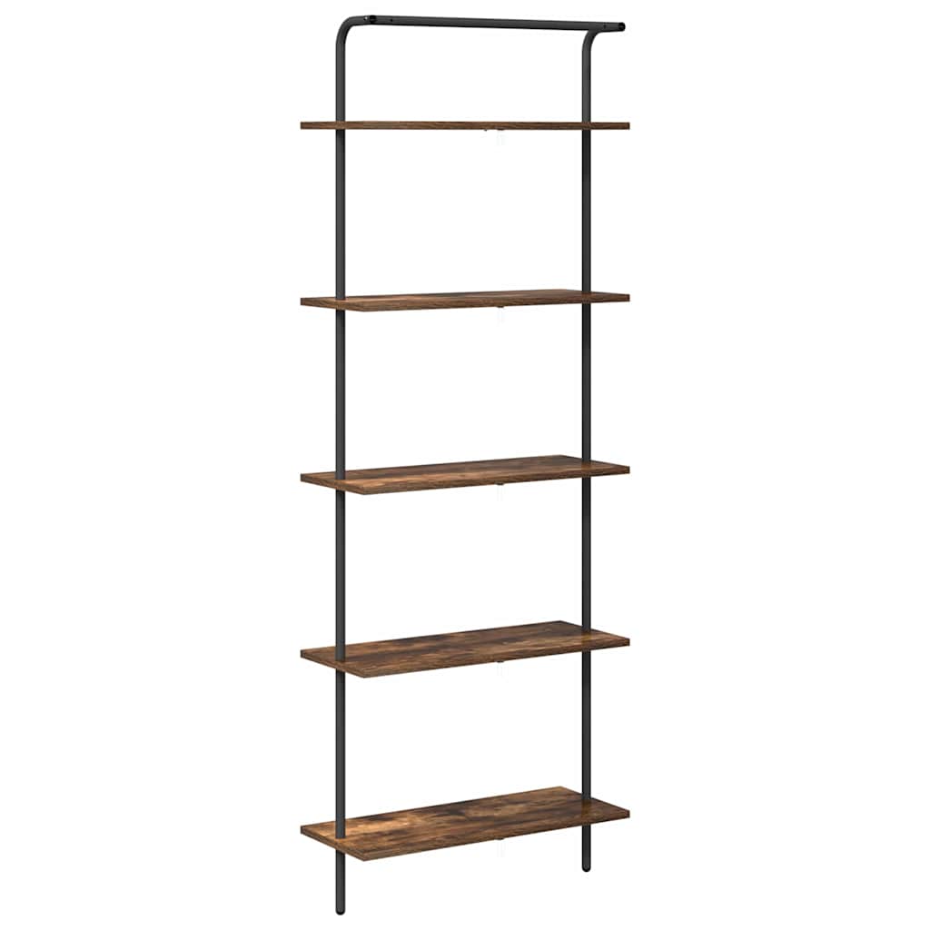 vidaXL Boekenkast Zwart eiken 60 x 24 x 168 cm Bewerkt hout
