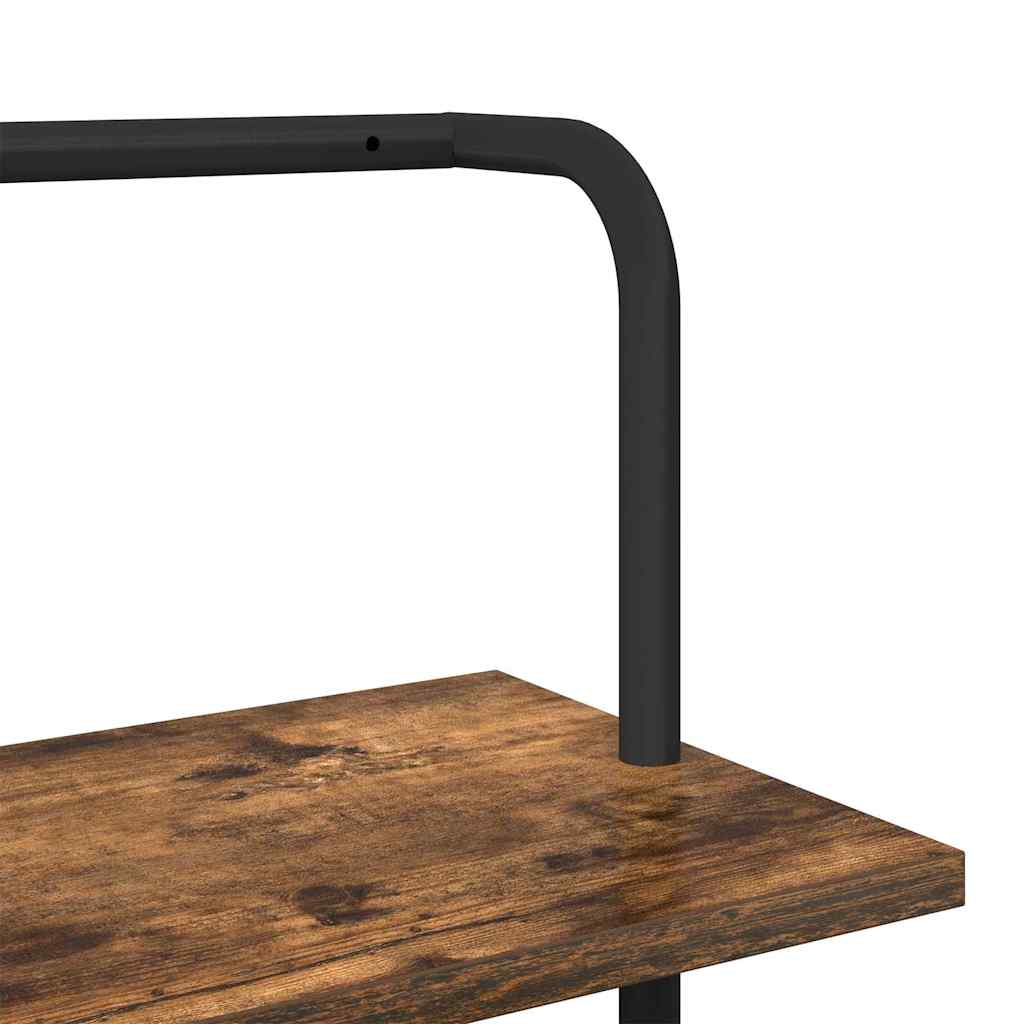 vidaXL Boekenkast Zwart eiken 60 x 24 x 168 cm Bewerkt hout