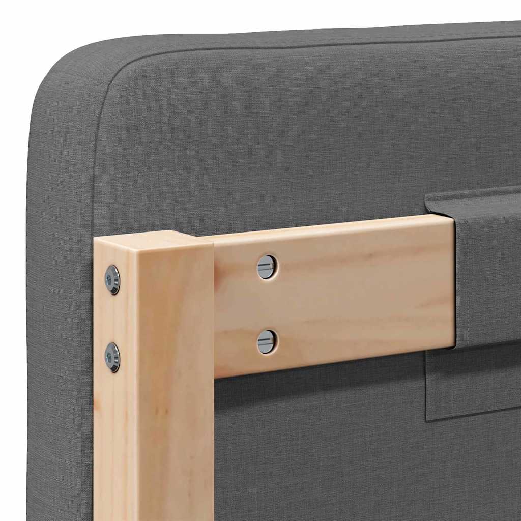 vidaXL Gestoffeerd hoofdbord Bruin en Licht Grijs 200 cm