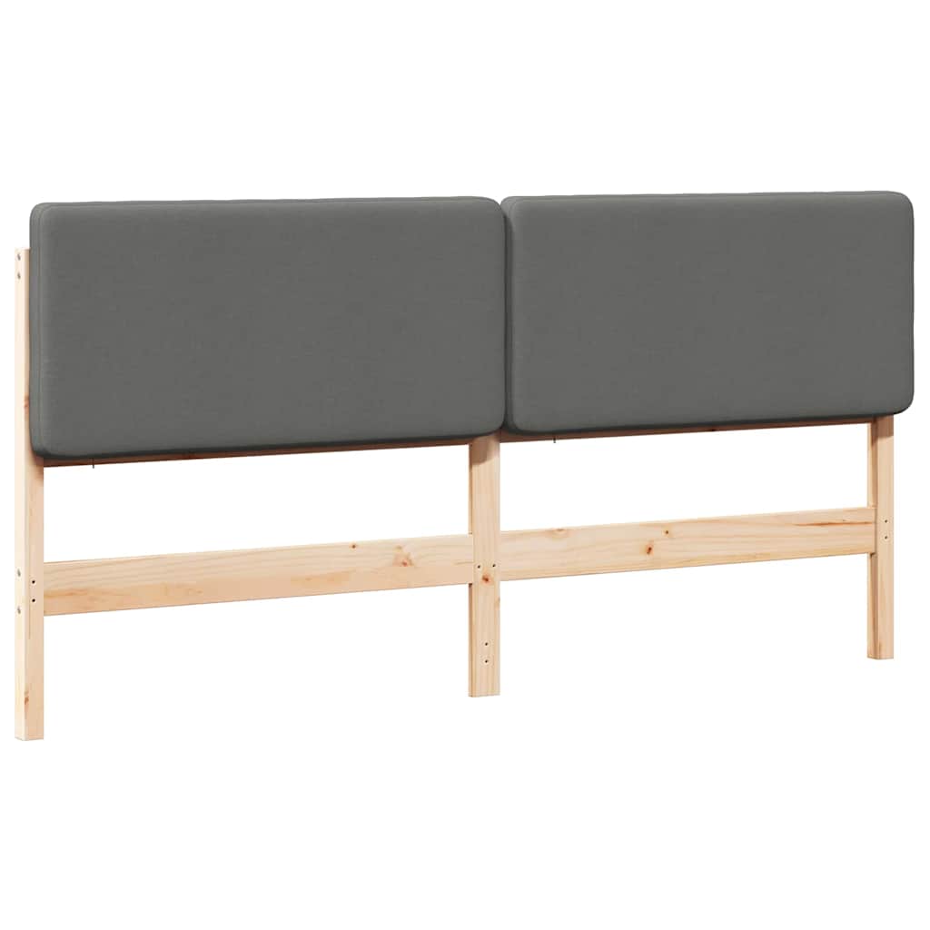 vidaXL Gestoffeerd hoofdbord Bruin en Licht Grijs 200 cm