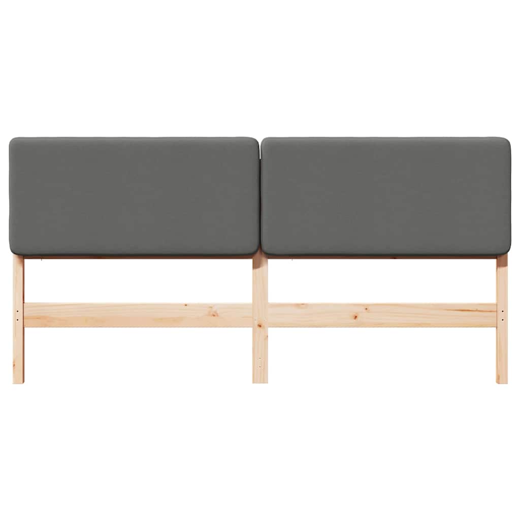 vidaXL Gestoffeerd hoofdbord Bruin en Licht Grijs 200 cm