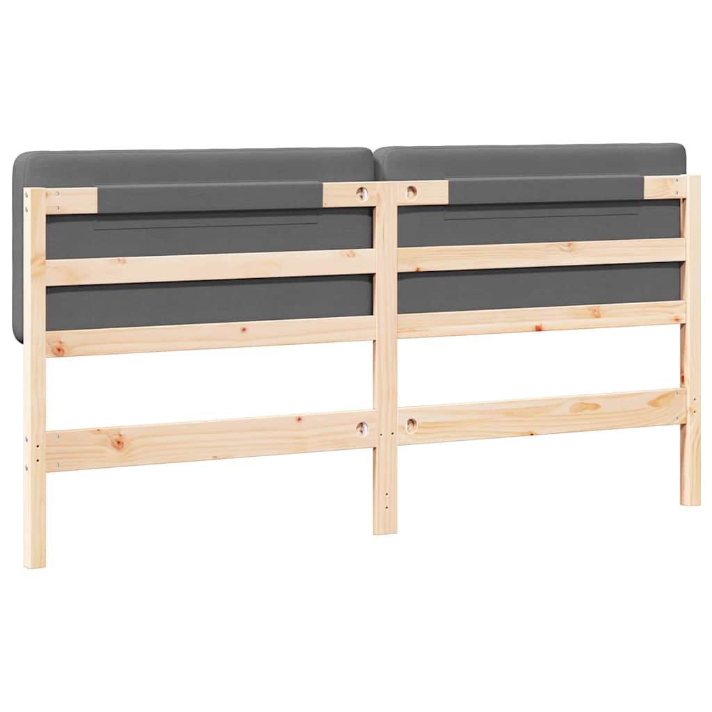 vidaXL Gestoffeerd hoofdbord Bruin en Licht Grijs 200 cm