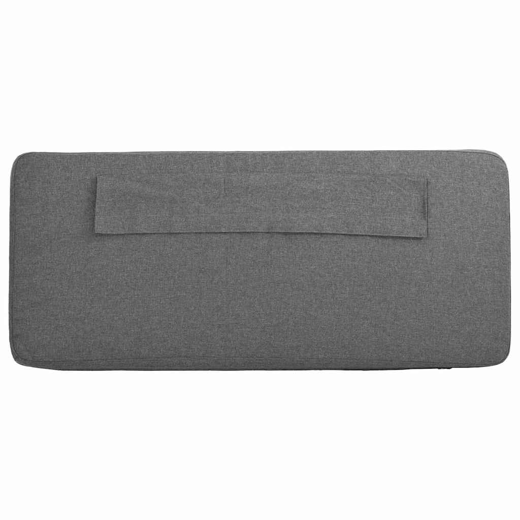vidaXL Gestoffeerd hoofdbord Bruin en Licht Grijs 200 cm