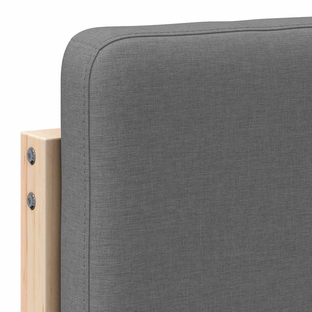 vidaXL Gestoffeerd hoofdbord Bruin en Licht Grijs 200 cm