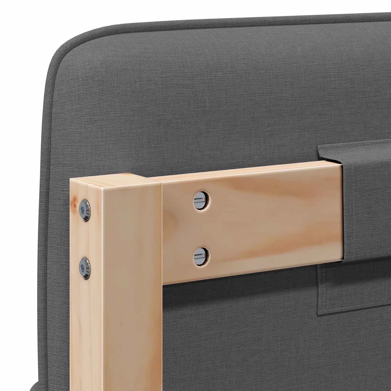 vidaXL Gestoffeerd hoofdbord Bruin en Licht Grijs 200 cm