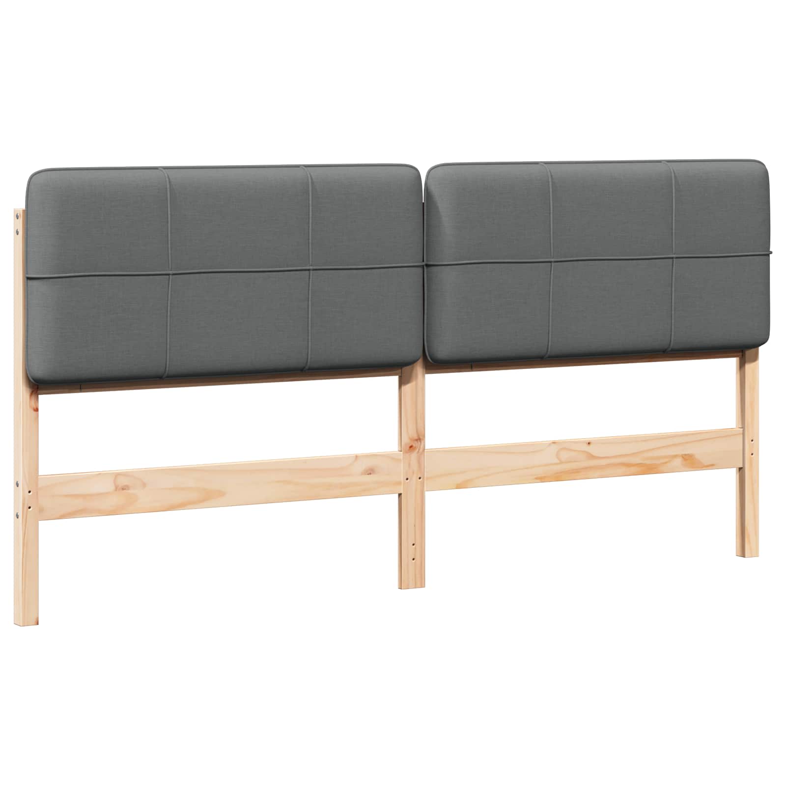 vidaXL Gestoffeerd hoofdbord Bruin en Licht Grijs 200 cm