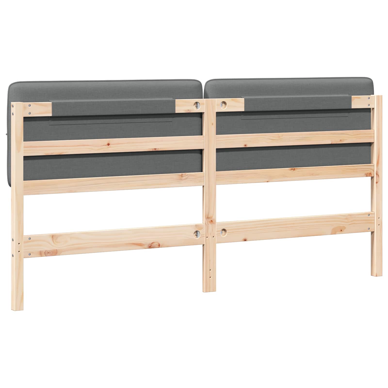 vidaXL Gestoffeerd hoofdbord Bruin en Licht Grijs 200 cm