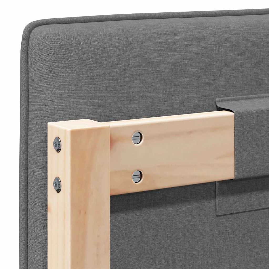 vidaXL Gestoffeerd hoofdbord Bruin en Licht Grijs 200 cm